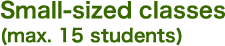 Classes are small-sizes (max.15 students).